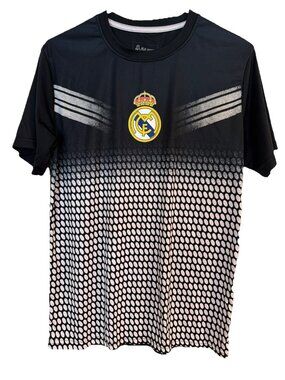 Real Madrid Mens Black / White  Soccer Football Jersey Size Small Sports